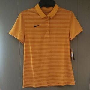 Nike Gold Polo Tee Fitted Short Sleeve
